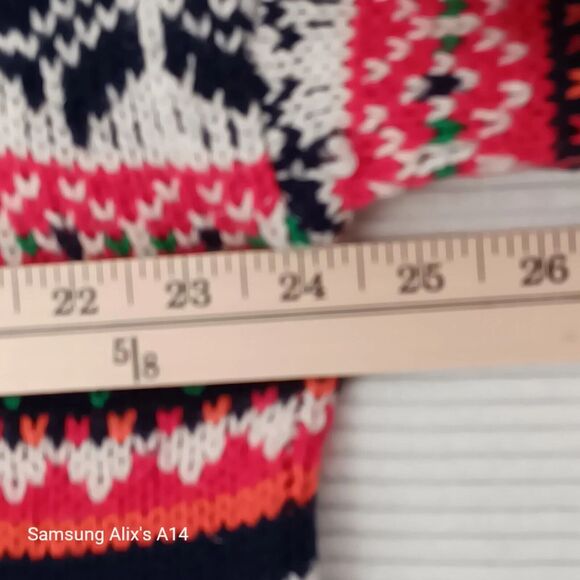 Aerie Womens Size Large Multicolor Sweater Nordic Snowflakes Christmas Pullover - Picture 7 of 11